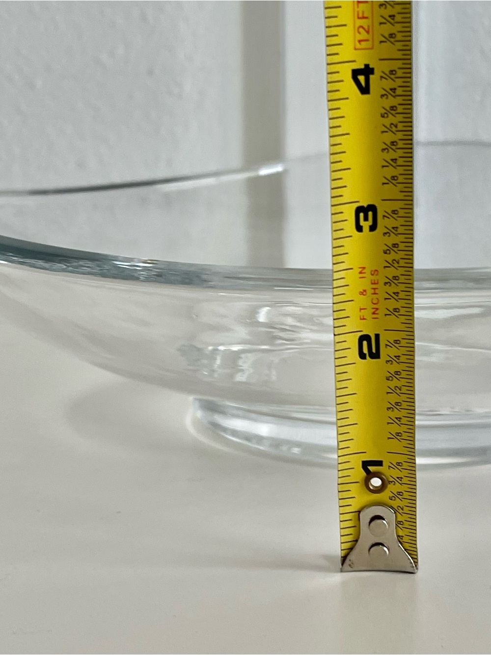 Nambe 11" Heavy Clear Glass Tri-Corner Triangle Bowl Neil Cohen Centerpiece MCM - Picture 9 of 9